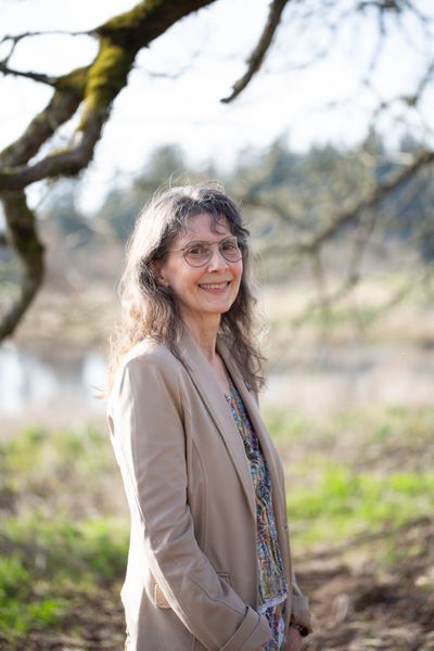 Author and Artist Marianne Bickett photographed in Tualatin River National Wildlife Reserve, Oregon.