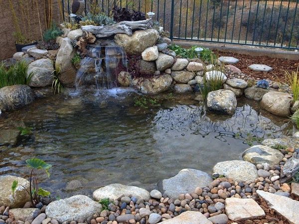 Natural ponds, water falls and water features.