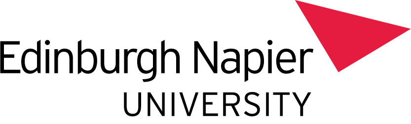 Edinburgh Napier University logo with red arrow design.