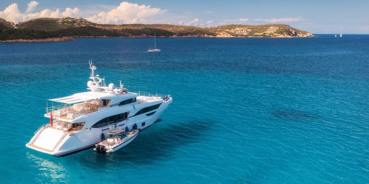 Luxury Yacht at anchorage