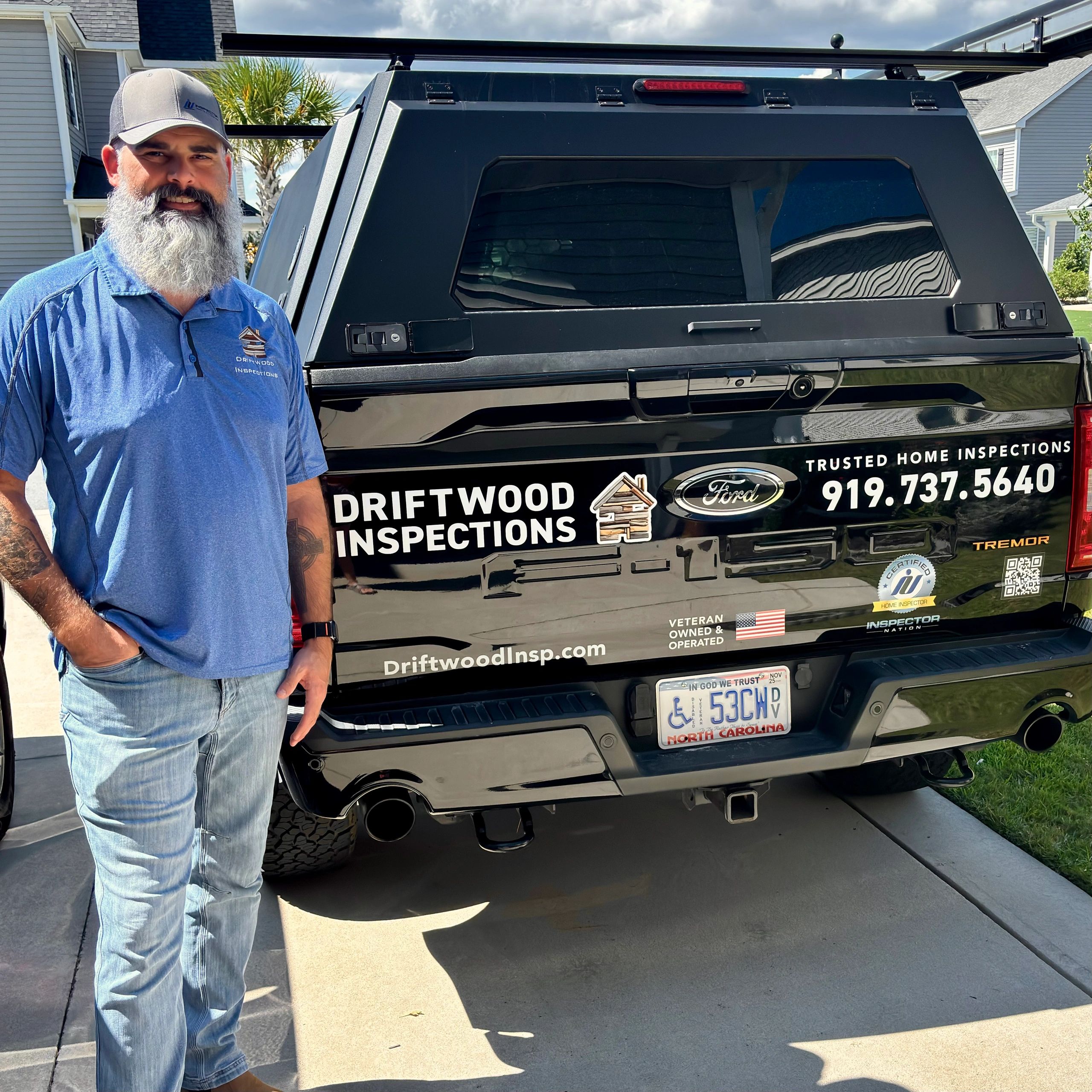 Brad Hanson, owner of Driftwood Inspections, prepares for a home inspection in Wilmington NC