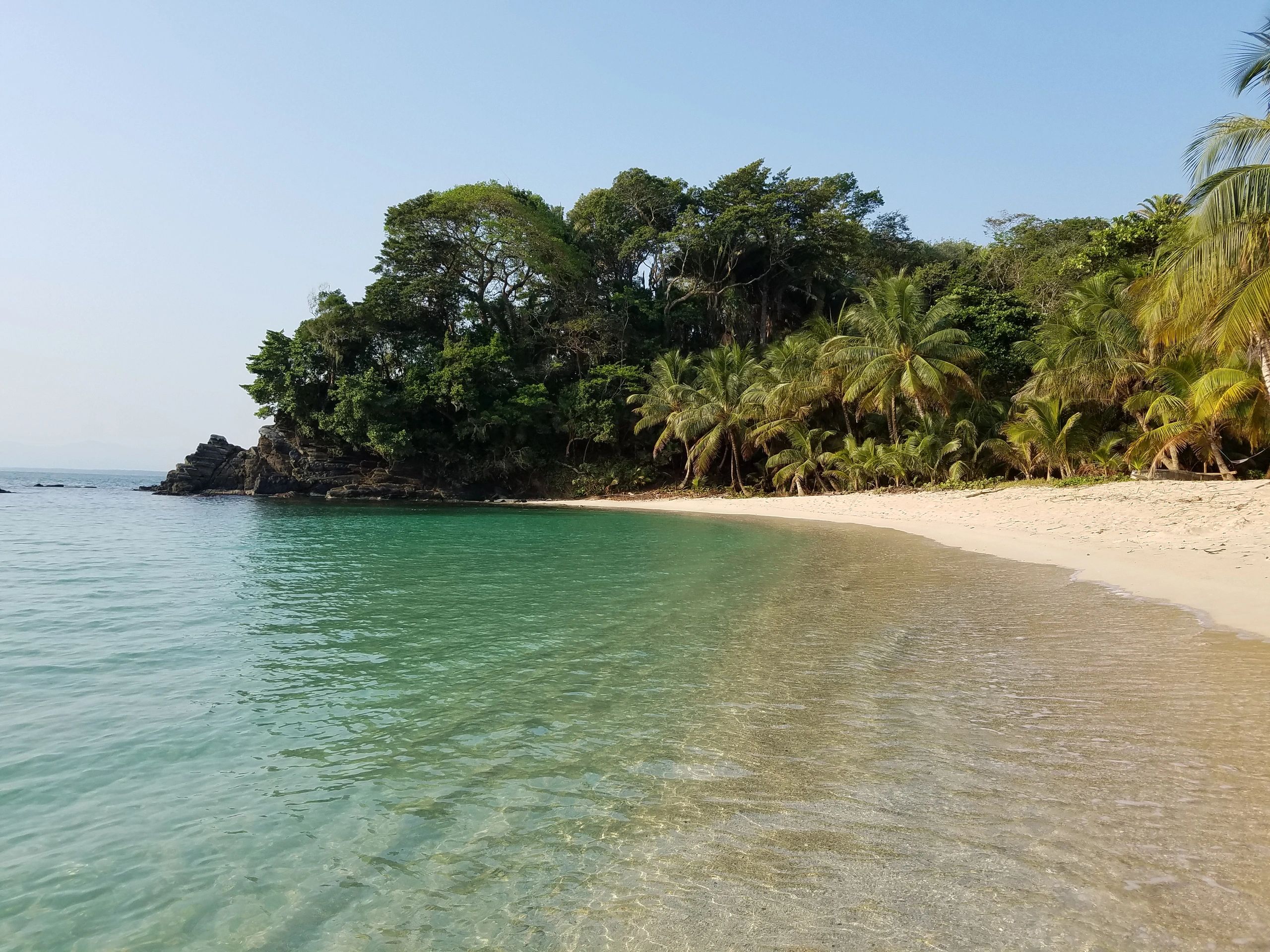 Cocalito Beach in Jeannette Kawas National Park, Honduras. The perfect balance of forest and beach