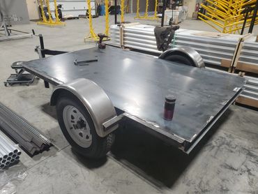 Trailer Blasted and Powdercoated
