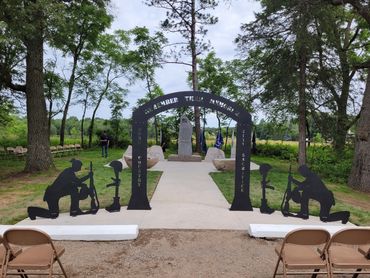 Memorial Display we fabricated, Blasted and Powdercoated.