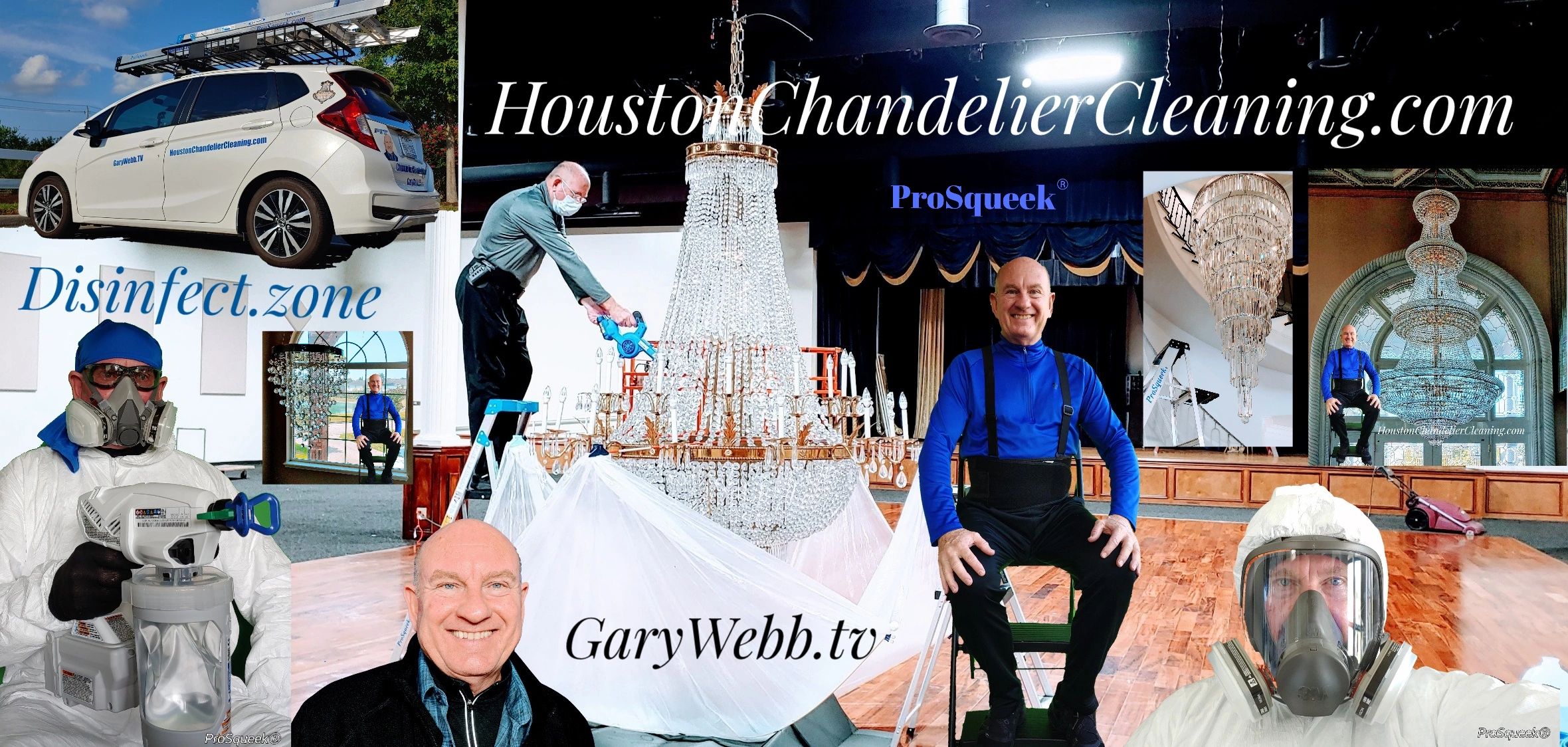 Chandelier cleaning professional Gary Webb