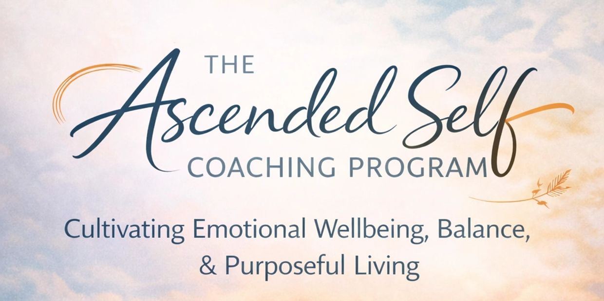 Logo for The Ascended Self coaching program focused on emotional wellbeing and purposeful living.