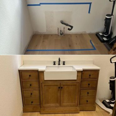 vanity installation