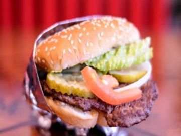 1/3 lb Creekstone Burger, Lettuce, Tomato, Pickles, Onions, Ketchup, Mustard, Mayo served on sesame