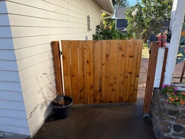 Fence pressure washing