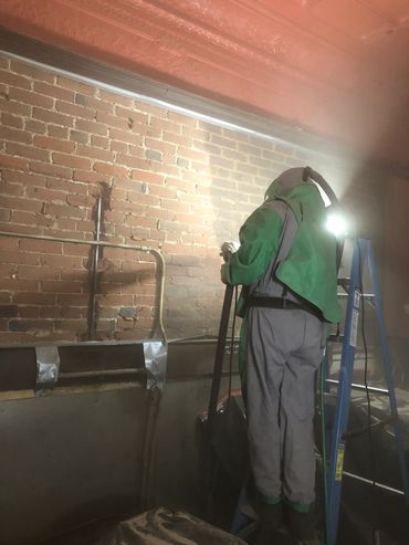 Pittsburgh sandblasting company near me blasting steel beams metal beams wood beams blasting near me