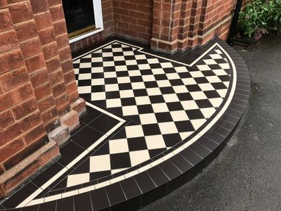 Outdoor Victorian Tiles that we installed for a recent customer.
