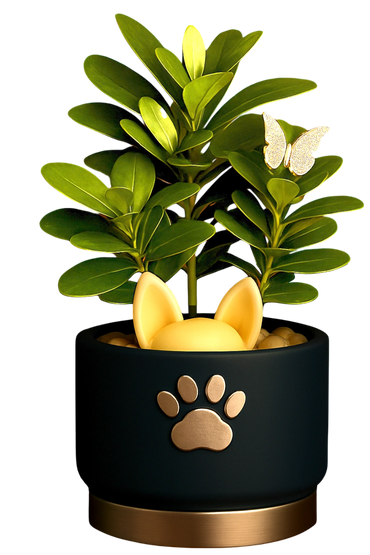 Cenizario Ecologico para mascotas. Bonsai Jade macho de recipiente en porcelana