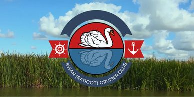 Logo of Swan (Radcot) Cruiser Club with a swan and water reflection.