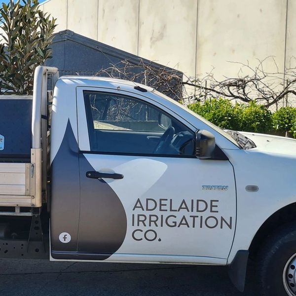 Adelaide aIrrigation Co. ute with branding