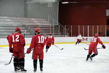 University of Arizona hockey team practicing in Chesterfield, MO.