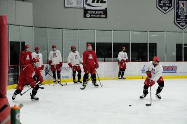 University of Arizona hockey team practicing in Chesterfield, MO.