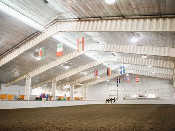 heated indoor arena, dressage training