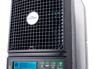 The CASPR Compact covers up to 2500 sq. feet and is portable for anspace.