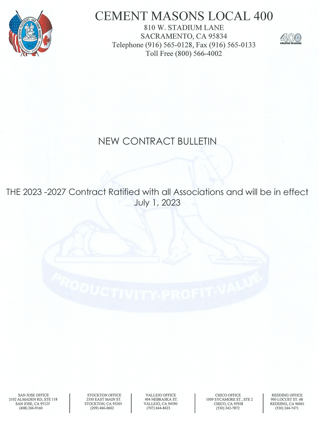 2023- 2027 CONTRACT