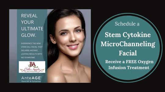 Stem Cell Facial, AnteAGE, GF $ Cytokines, glowing skincare treatment