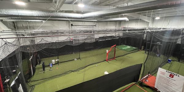 Indoor Tunnels / Batting Cages for Baseball and/or Softball including bullpen for pitching