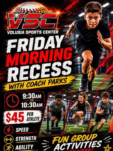 Volusia Sports Center offers Friday Morning Recess training with Coach Parks.