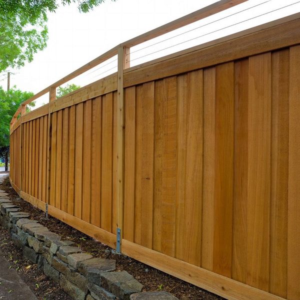wooden fence by id fence company. fencing company near me.