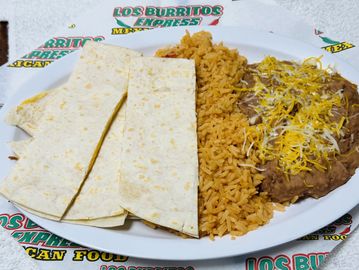 Quesadilla your Choice of Meet or Cheese Rice Beans or Cheese