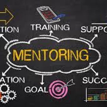 Conceptual diagram highlighting mentoring with related elements like training and goals.