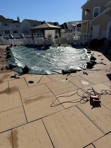 Install of a custom A/B measured safety cover