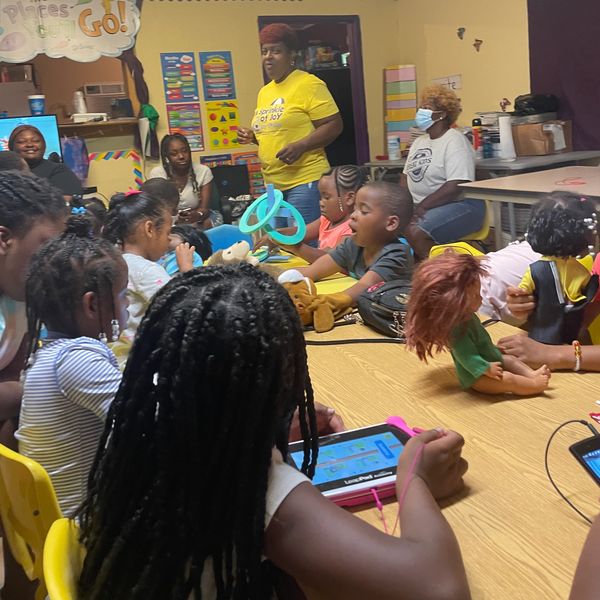 Kamp Joy students enjoying a joy session.
