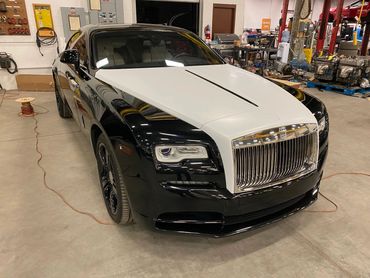 Rolls-Royce two tone vinyl color wrap