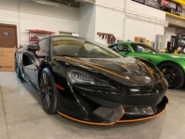 McLaren orange accents vinyl wrap