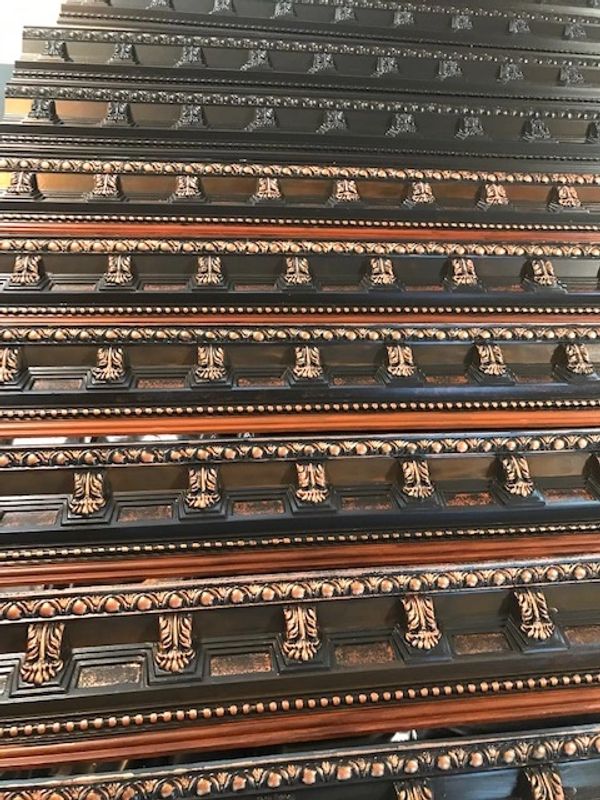 ceiling molding all hand painted