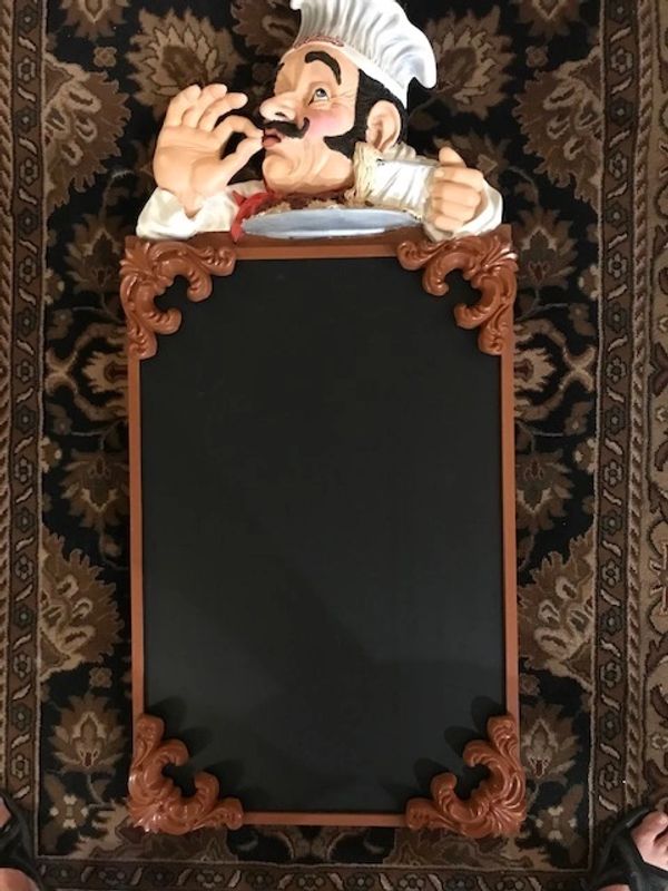 repainted and added frame to the menu board.