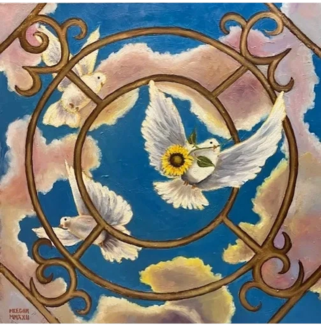 Breaking Through 36" x 36" oil on canvas