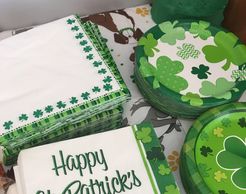 St. Patrick's Day paper napkins and plates
