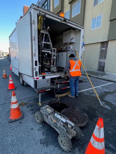 CCTV Inspection truck and camera.