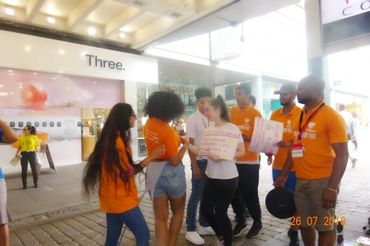 Volunteers gather to rasie fund for grief support.