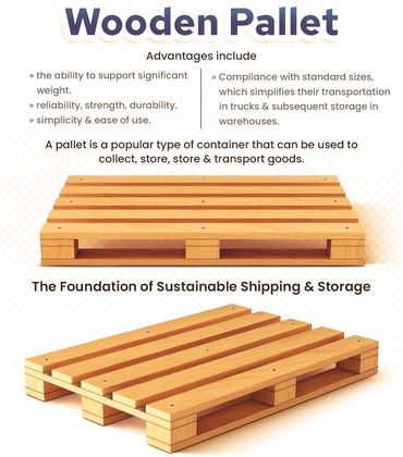 Wooden pallets support heavy loads and simplify goods transport and storage.