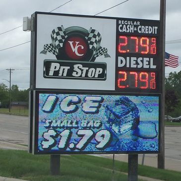 16mm LED Sign - Full Color LED Sign - Waterford Michigan - VC Pit Stop