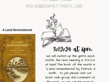 Book Club on the farm! Enjoy good company and books new genre every month! Snacks and refreshments 