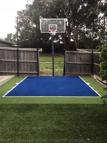 Synthetic turf basketball key