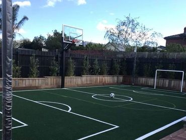 Synthetic turf mini soccer field