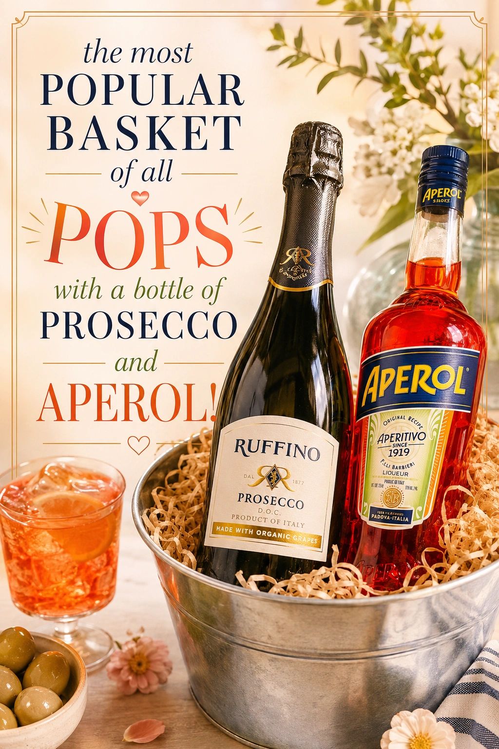 The Aperol Spritz is a classy, vintage cocktail that is so easy and refreshing! Just mix Aperol with