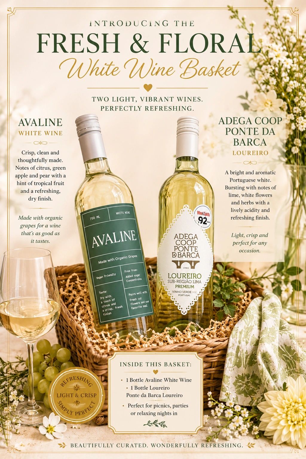 Avaline is an awesome line of organic, vegan wines that our customers love! Vinho Verde is crisp and