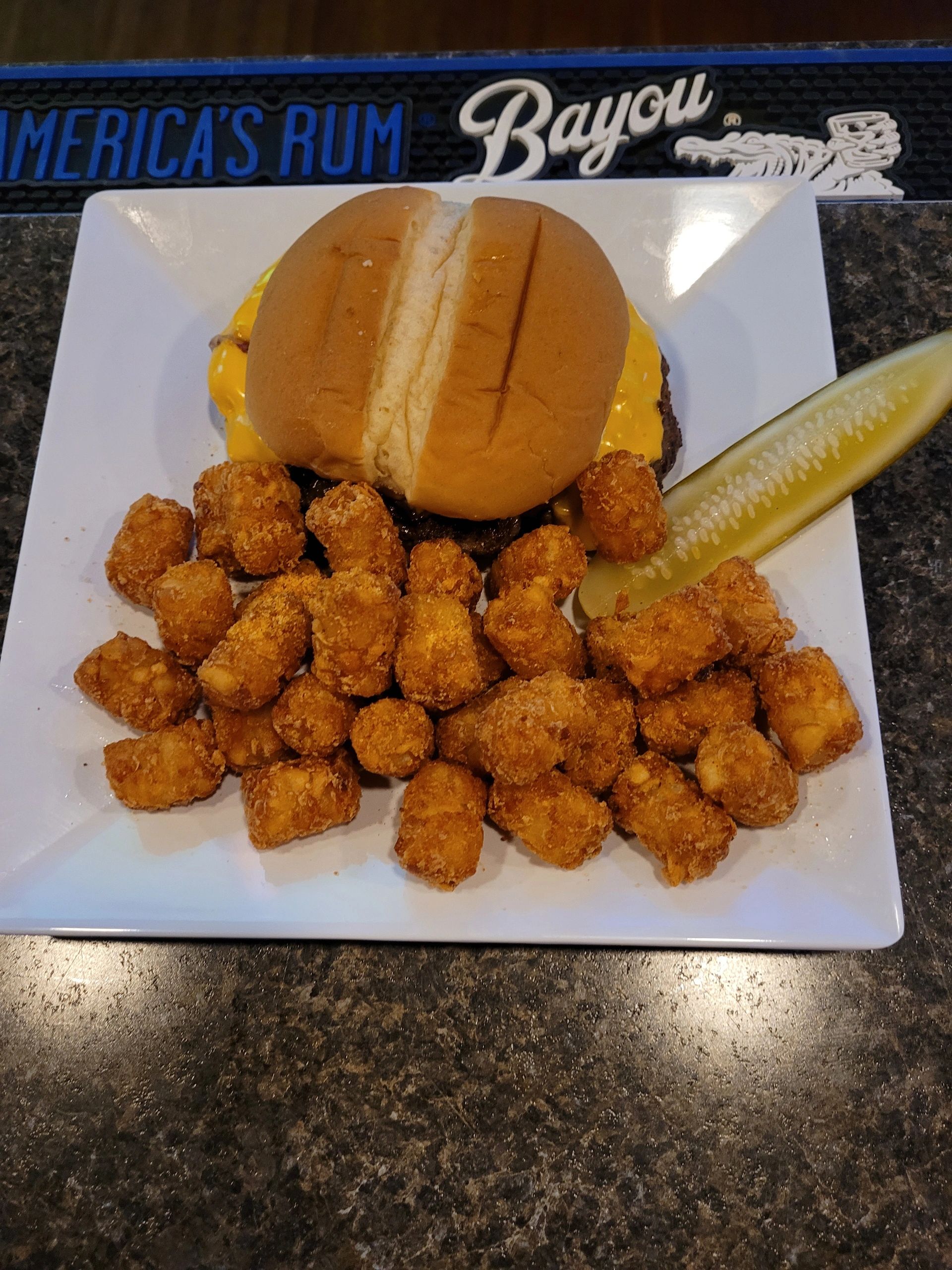 Classic Cheeseburger and Tots