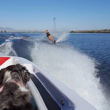 One couple at church ski's every morning!