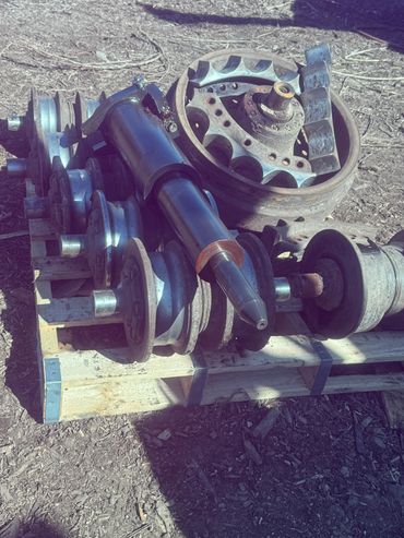 Old parts from undercarriage rebuild.