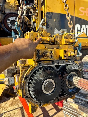 Hydraulic pump removal.